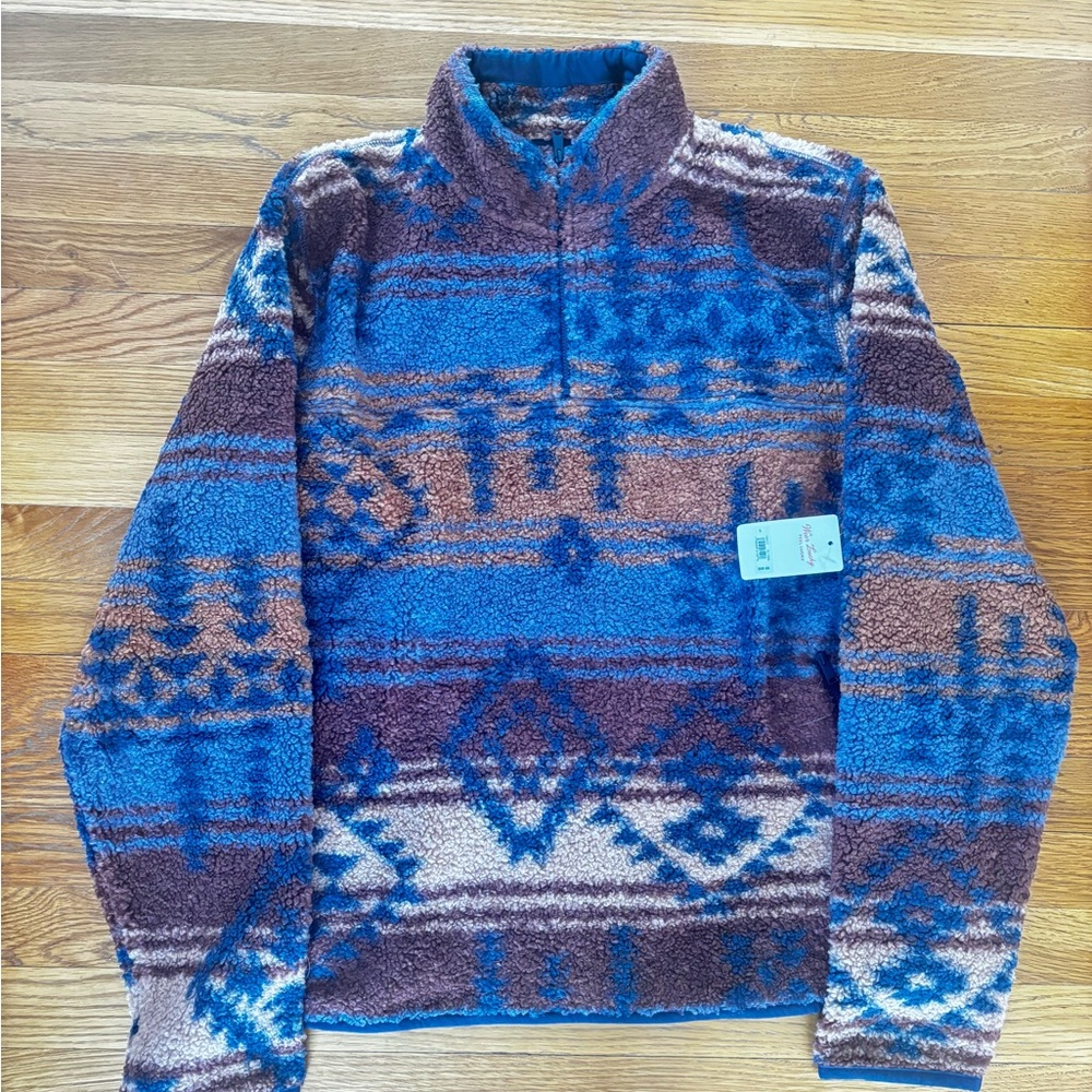 Lucky Brand Men’s Faux Shearling 1/4 Zip. 
NWT
Large